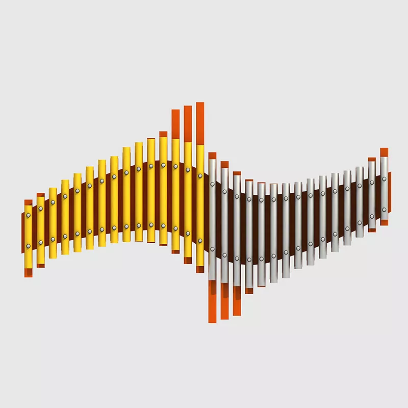 آلیاژ آلومینیوم هندپیپ های زمین بازی آلات موسیقی در فضای باز